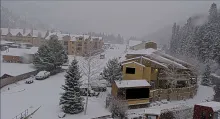 Snow Drifts Softly Over Red River New Mexico