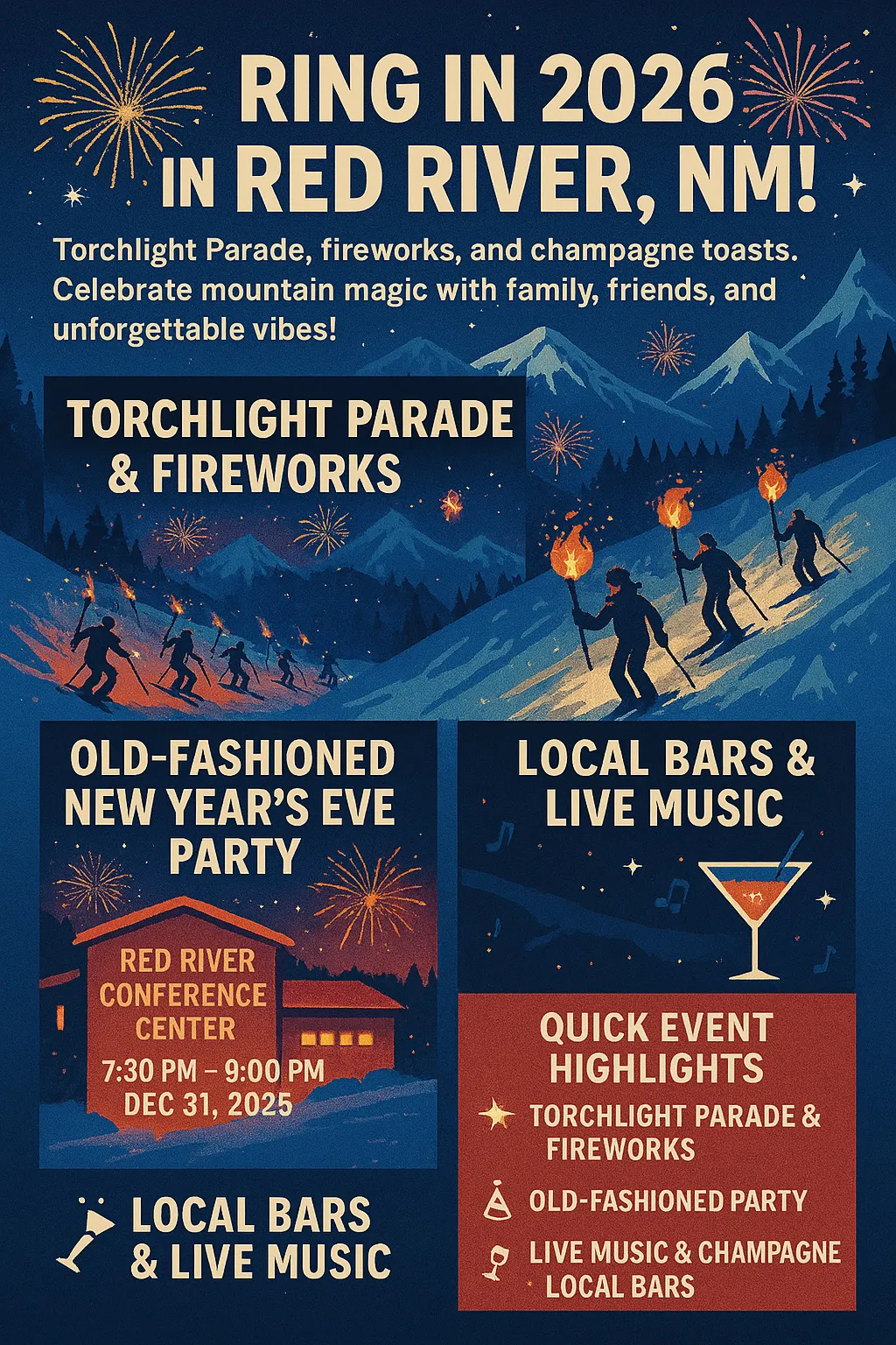Ring in 2026 in Red River NM December 31, 2025